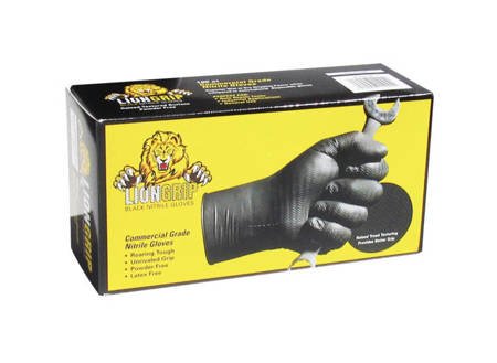 Rękawiczki LION GRIP "XL" black (pud. 100szt.)